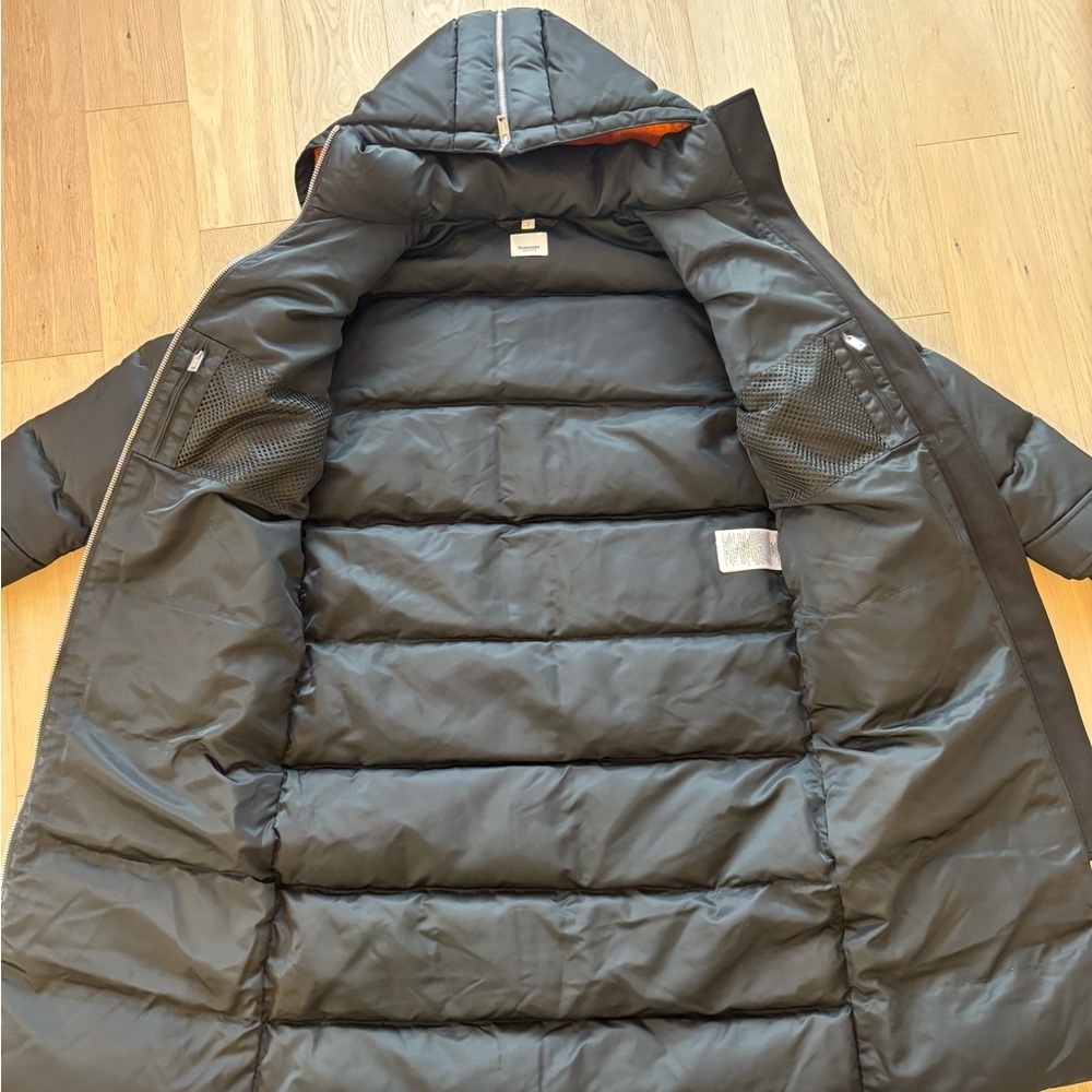 Burberry Women’s Hooded Econyl Down Long Padded Puffer Jacket In Size Small - Picture 3 of 13